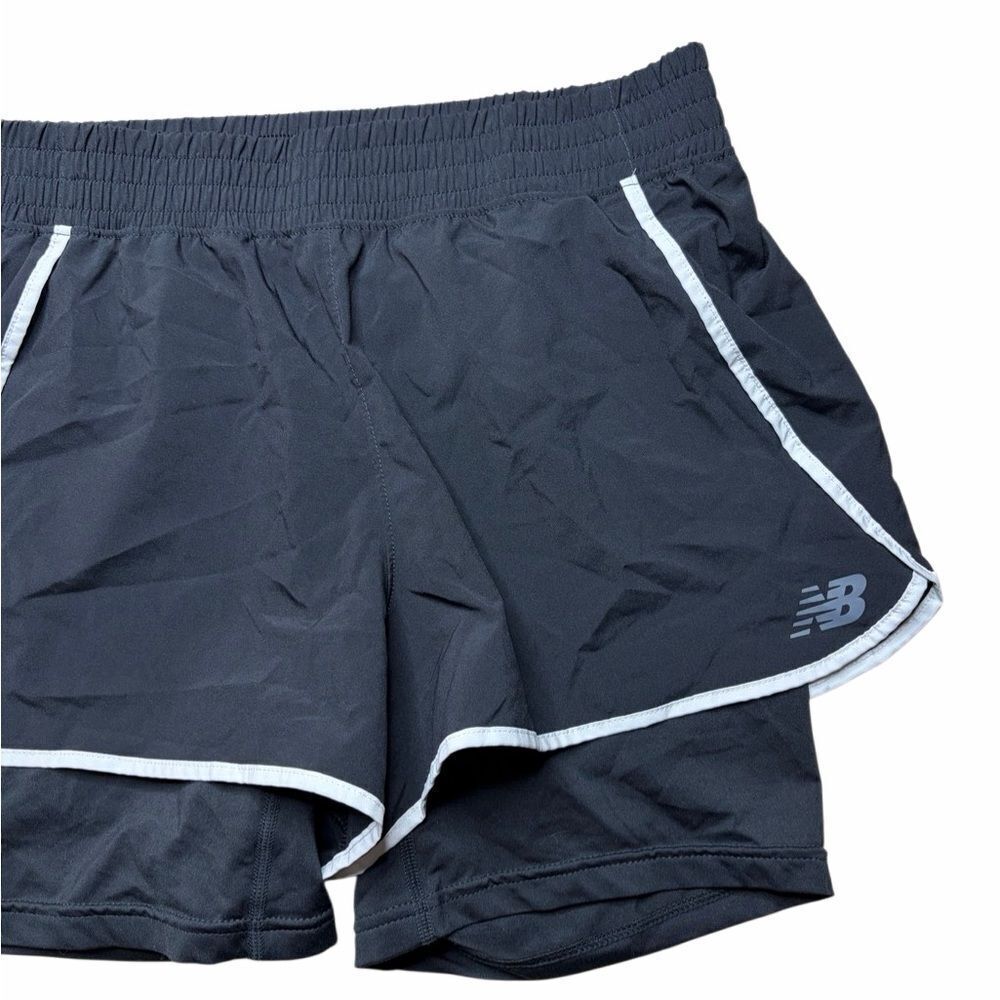New Balance Black Running Shorts with White Trim MEDIUM